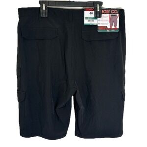 Iron Co Hybrid Cargo Shorts Mens 40 Black Performance Stretch Lightweight NEW